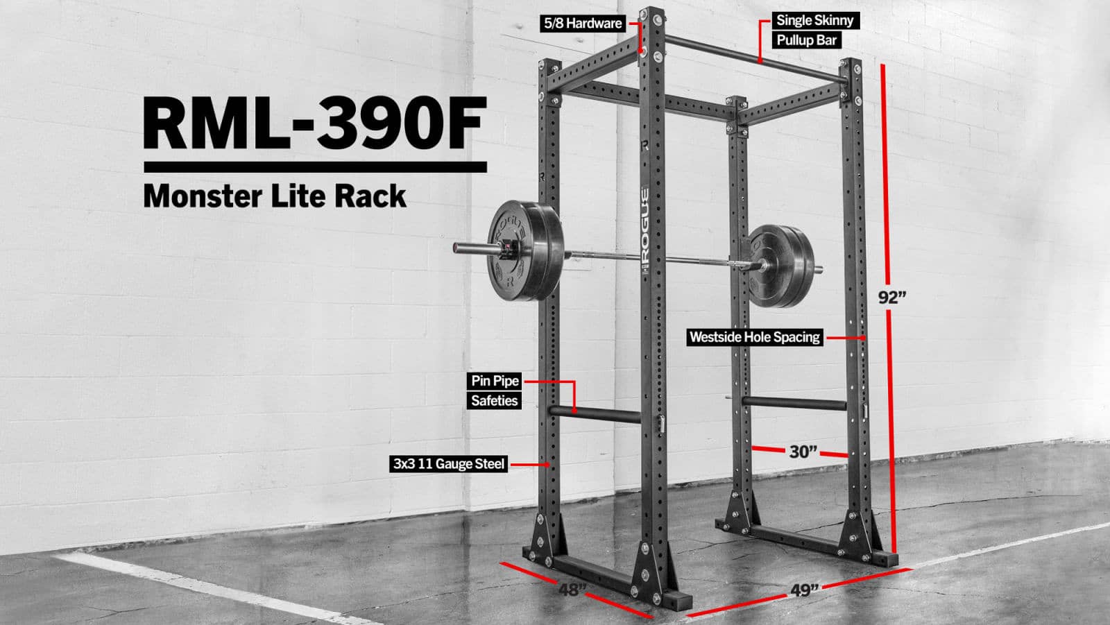 Rogue RML-390F Monster Lite Rack — product image unavailable