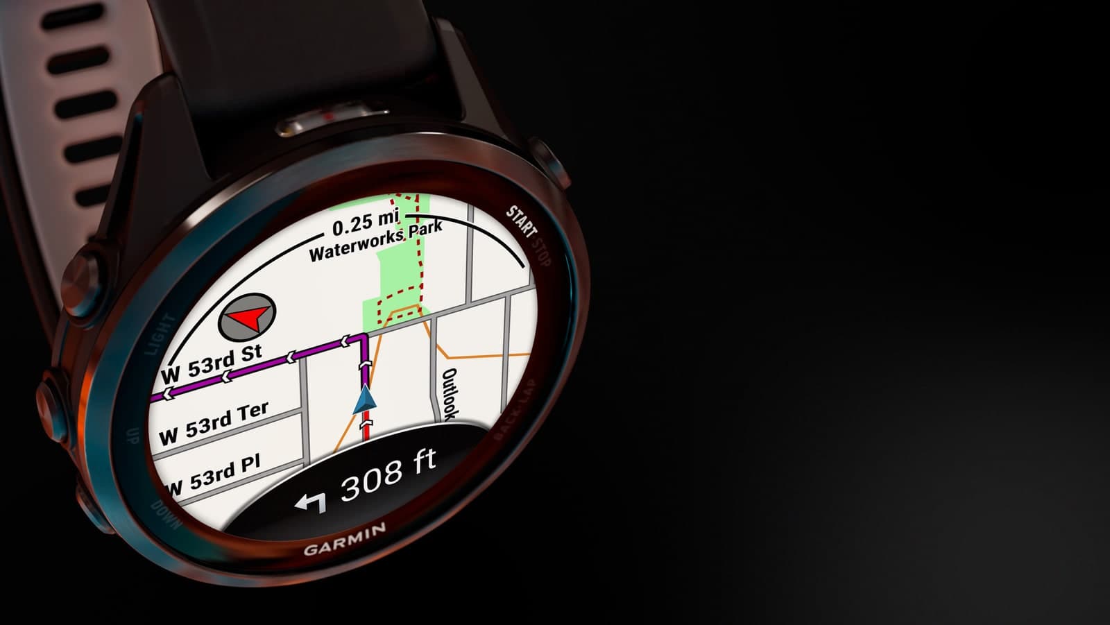 Garmin Forerunner 970 — rear view