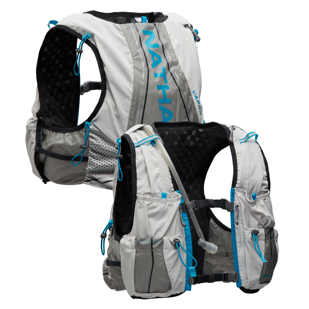 Running hydration vest illustrating torso carry versus a belt