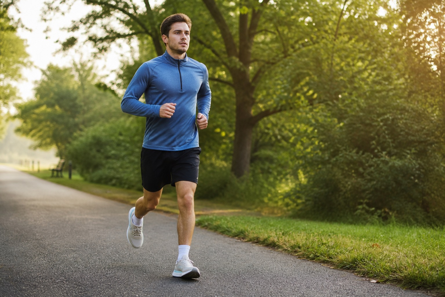 Runner on an easy recovery jog in cushioned daily trainers